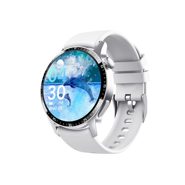 White Step tracker Sports smart watch HZD2207W-1