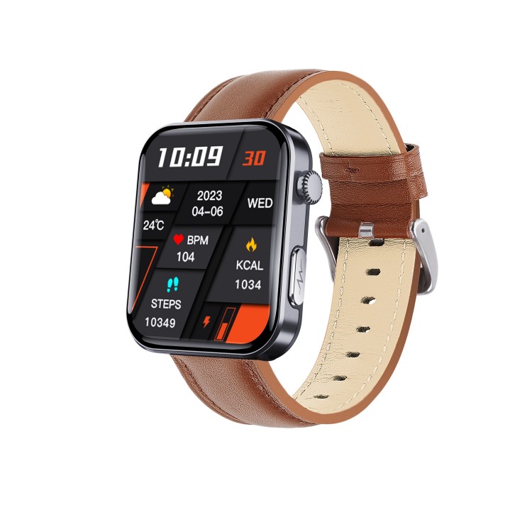 HZD2310W ECG Smartwatch  health Leather strap
